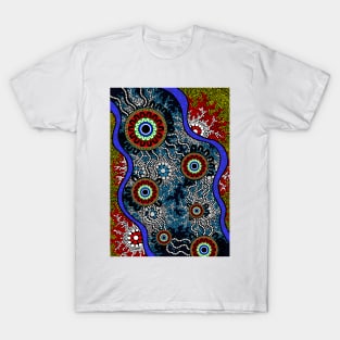 Aboriginal Art - Camping T-Shirt